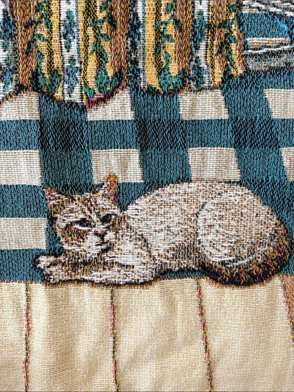 Cozy Porch Tapestry Throw Blanket with Floral and Wicker Chair Scene